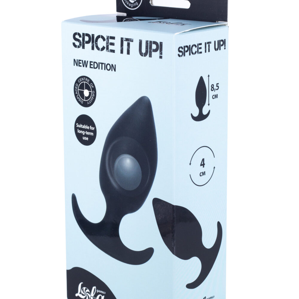 Anal plug with misplaced center of gravity Spice it up Insatiable Black