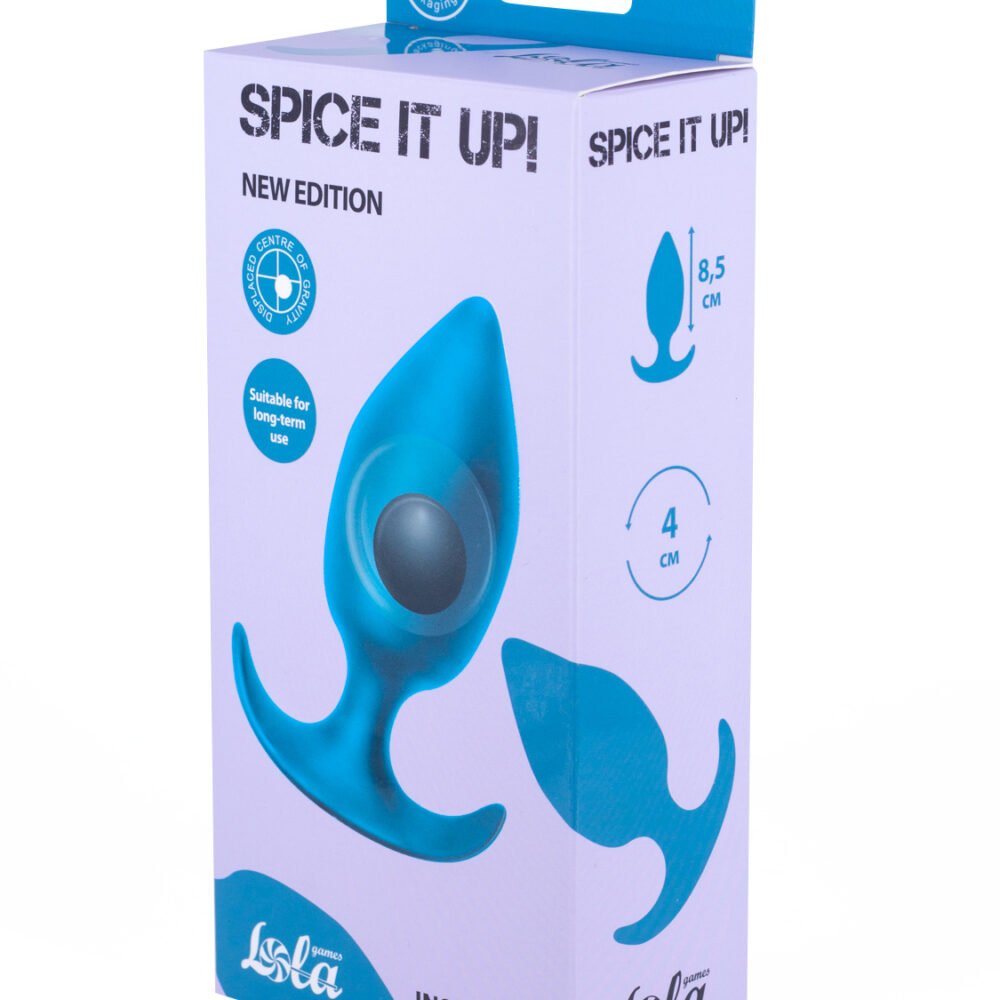 Anal plug with misplaced center of gravity Spice it up Insatiable Aquamarine