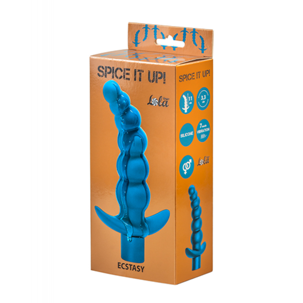 Anal plug with vibration Spice it up Ecstasy Aquamarine