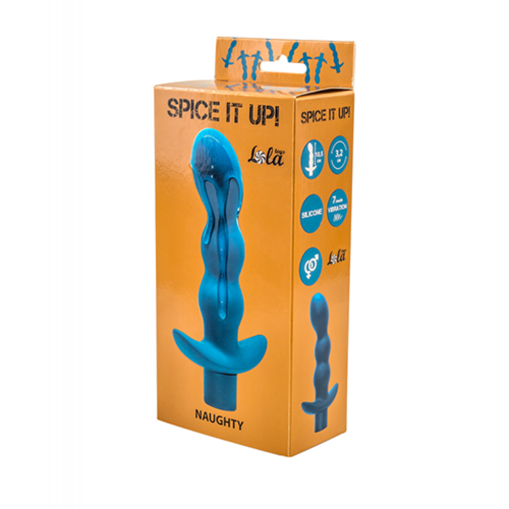 Anal plug with vibration Spice it up Naughty Aquamarine