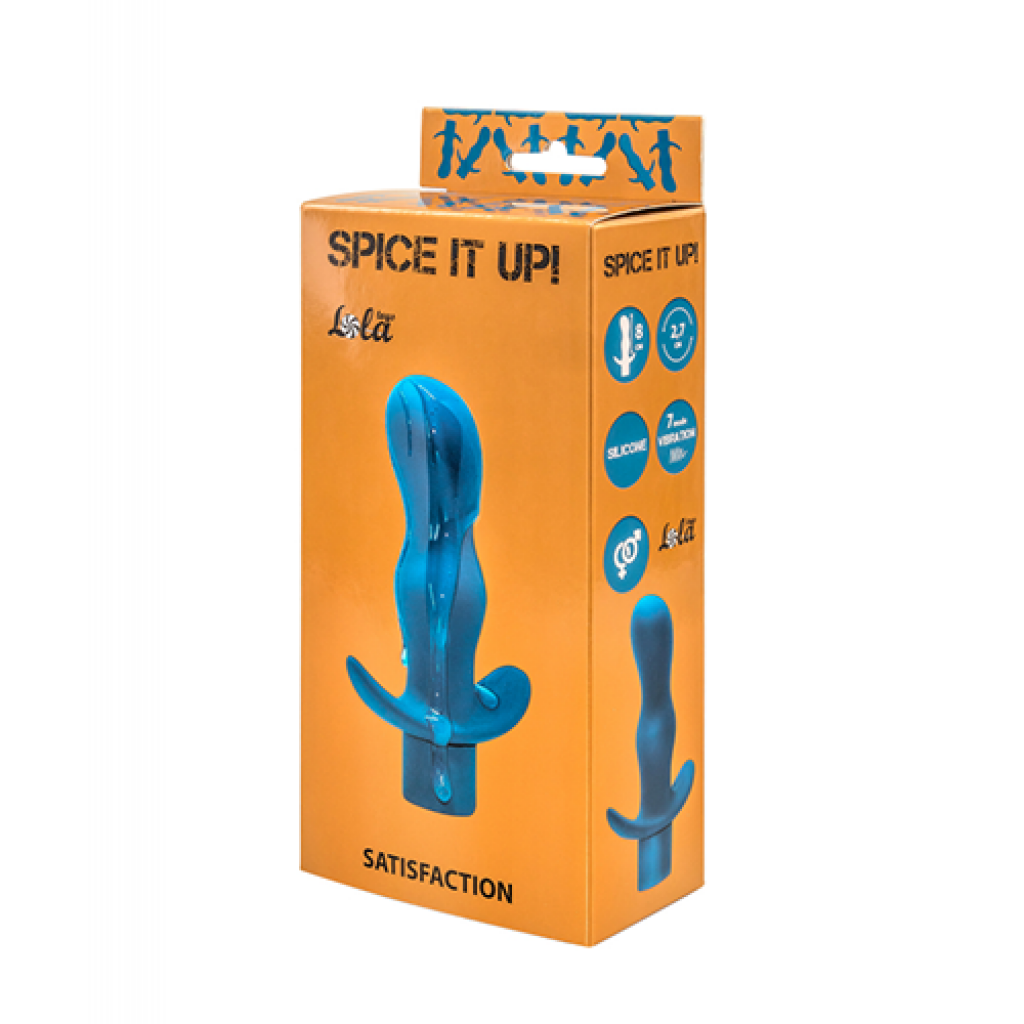 Anal plug with vibration Spice it up Satisfaction Aquamarine
