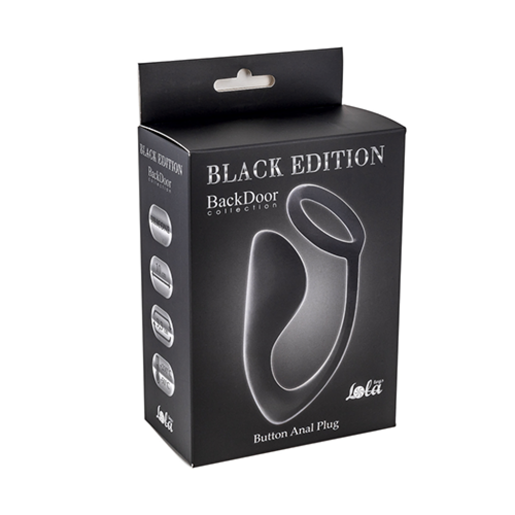 Button Anal Plug Black