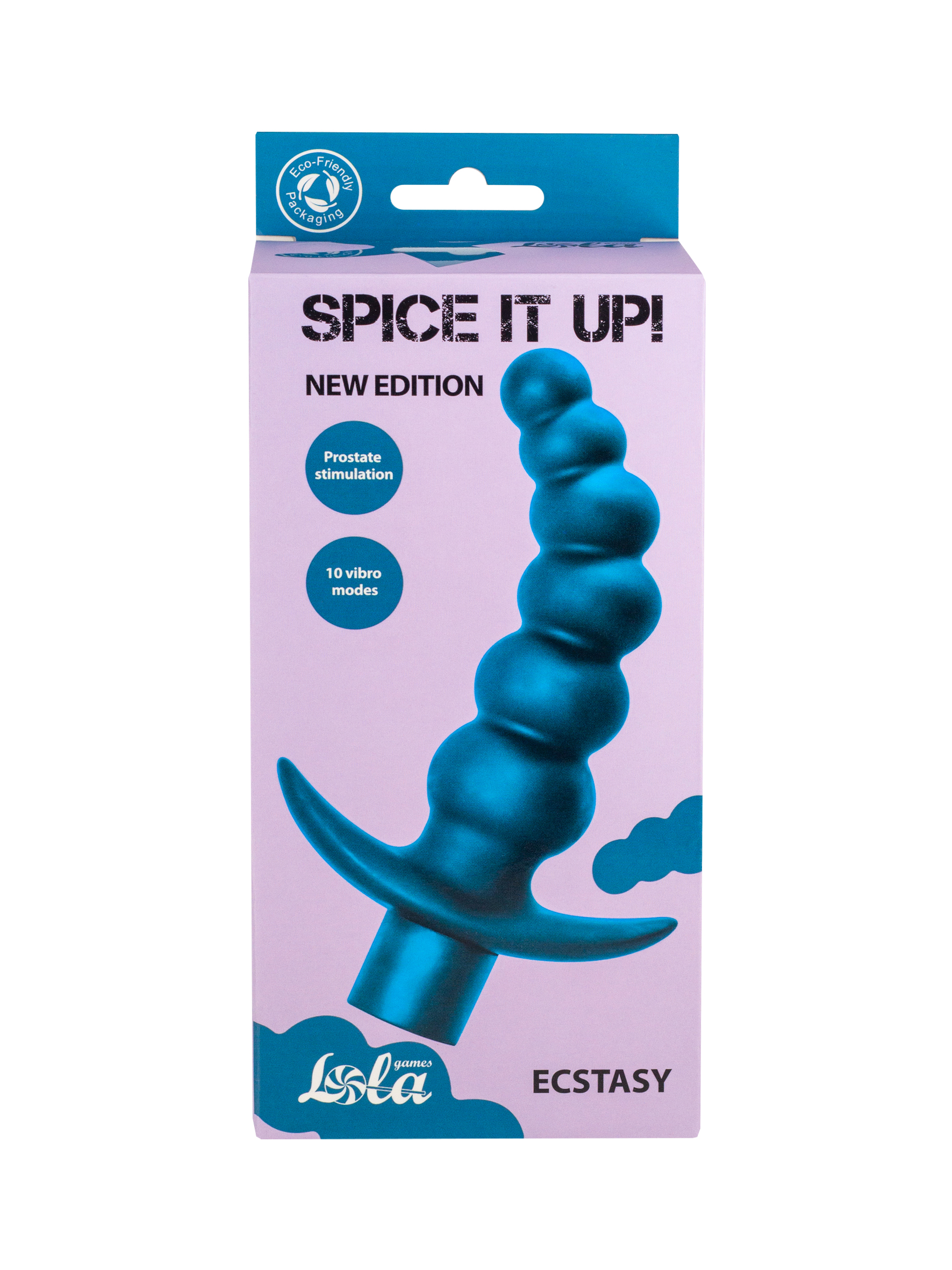 Anal plug with vibration Spice it up Ecstasy Aquamarine