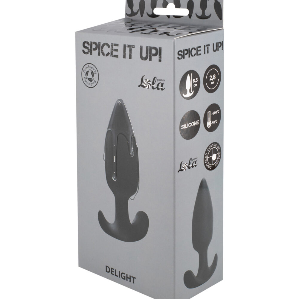 Anal plug with misplaced center of gravity Spice it up Delight Black