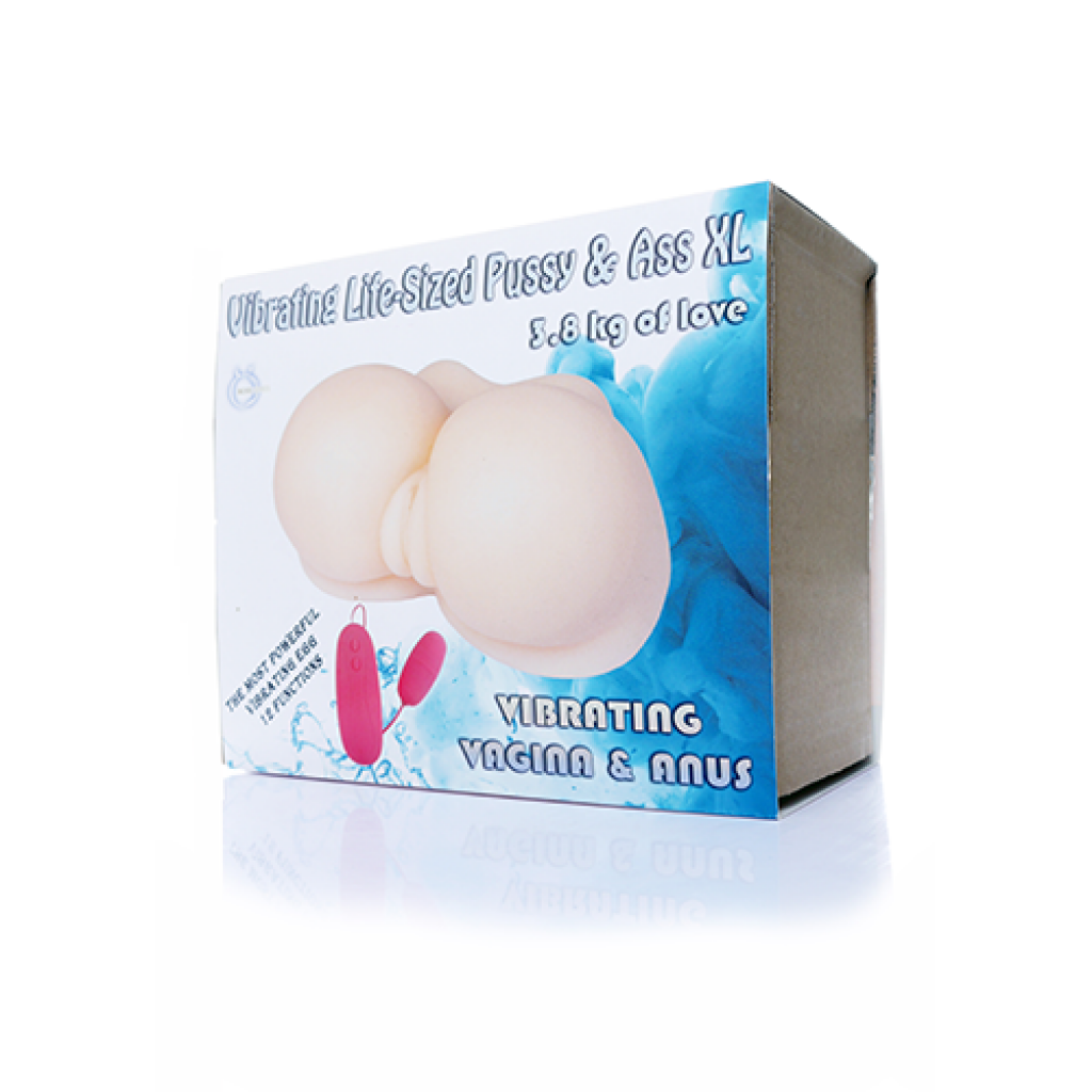 Masturbator-Vibrating Life-Sized Pussy & Ass XL
