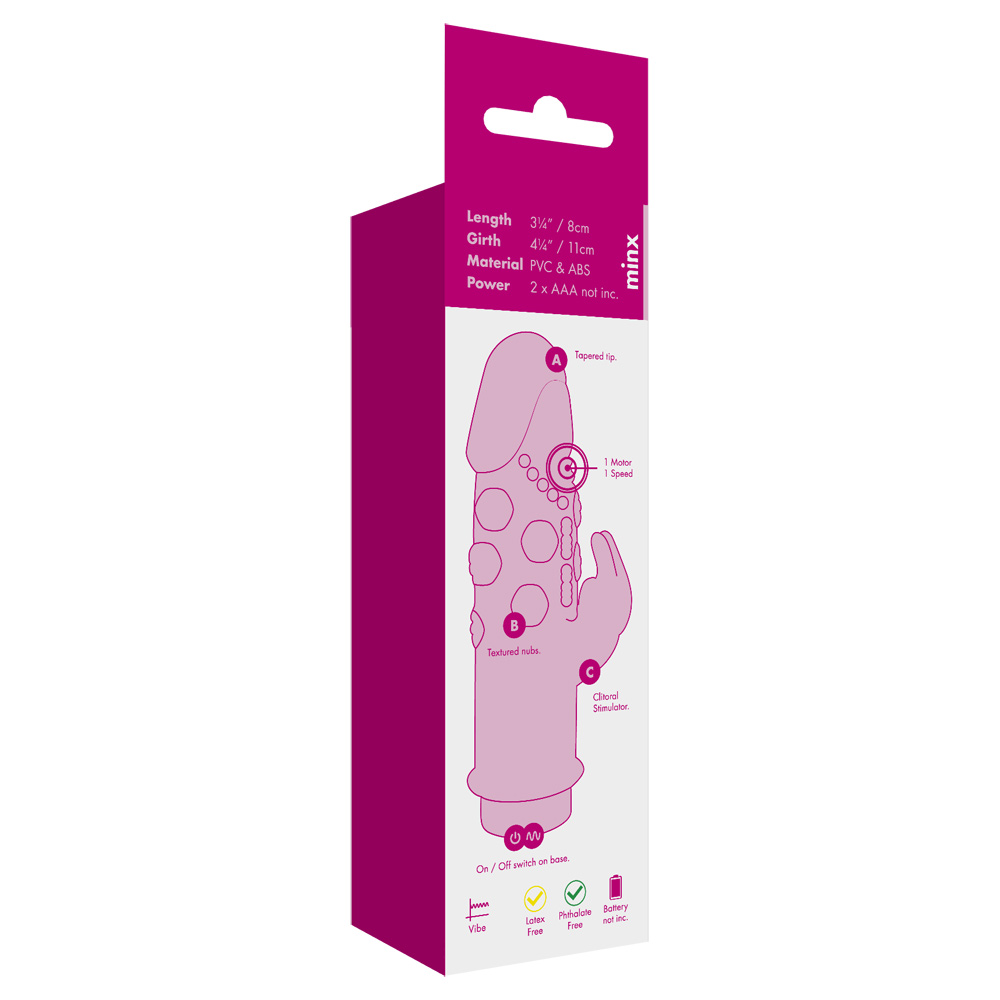 Minx Mini Rabbit Vibrator Pink OS Intimate Distribution