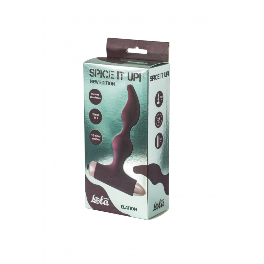 Vibrating Anal Plug Spice it up New Edition Elation Wine red