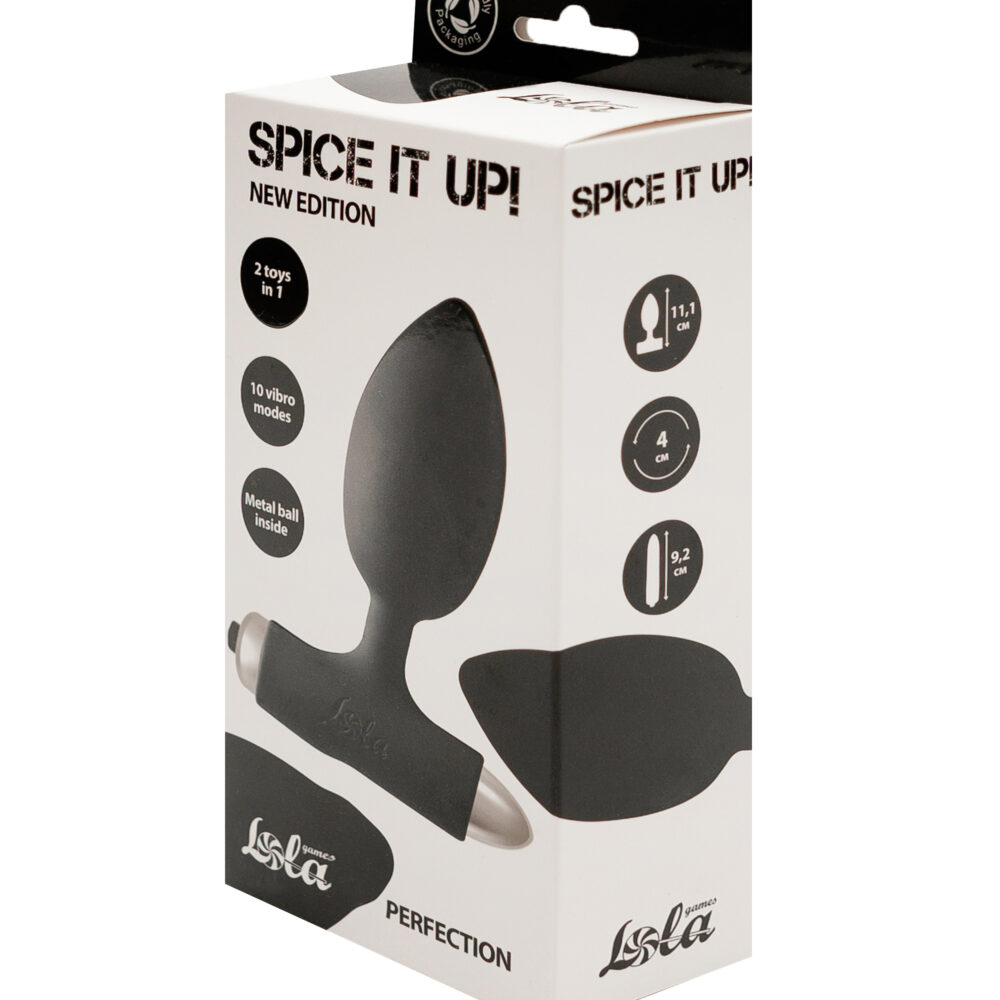 Vibrating Anal Plug Spice it up New Edition Perfection Black