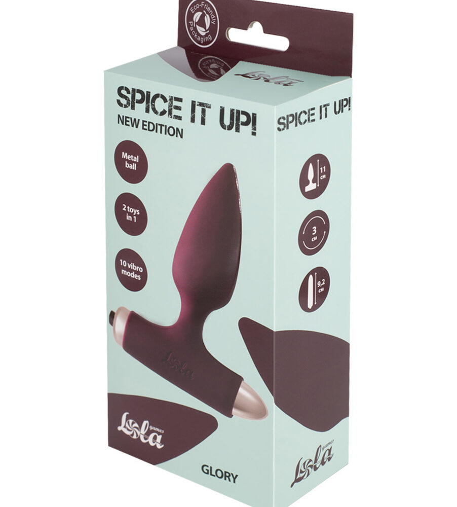 Vibrating Anal Plug Spice it up New Edition Glory Wine red