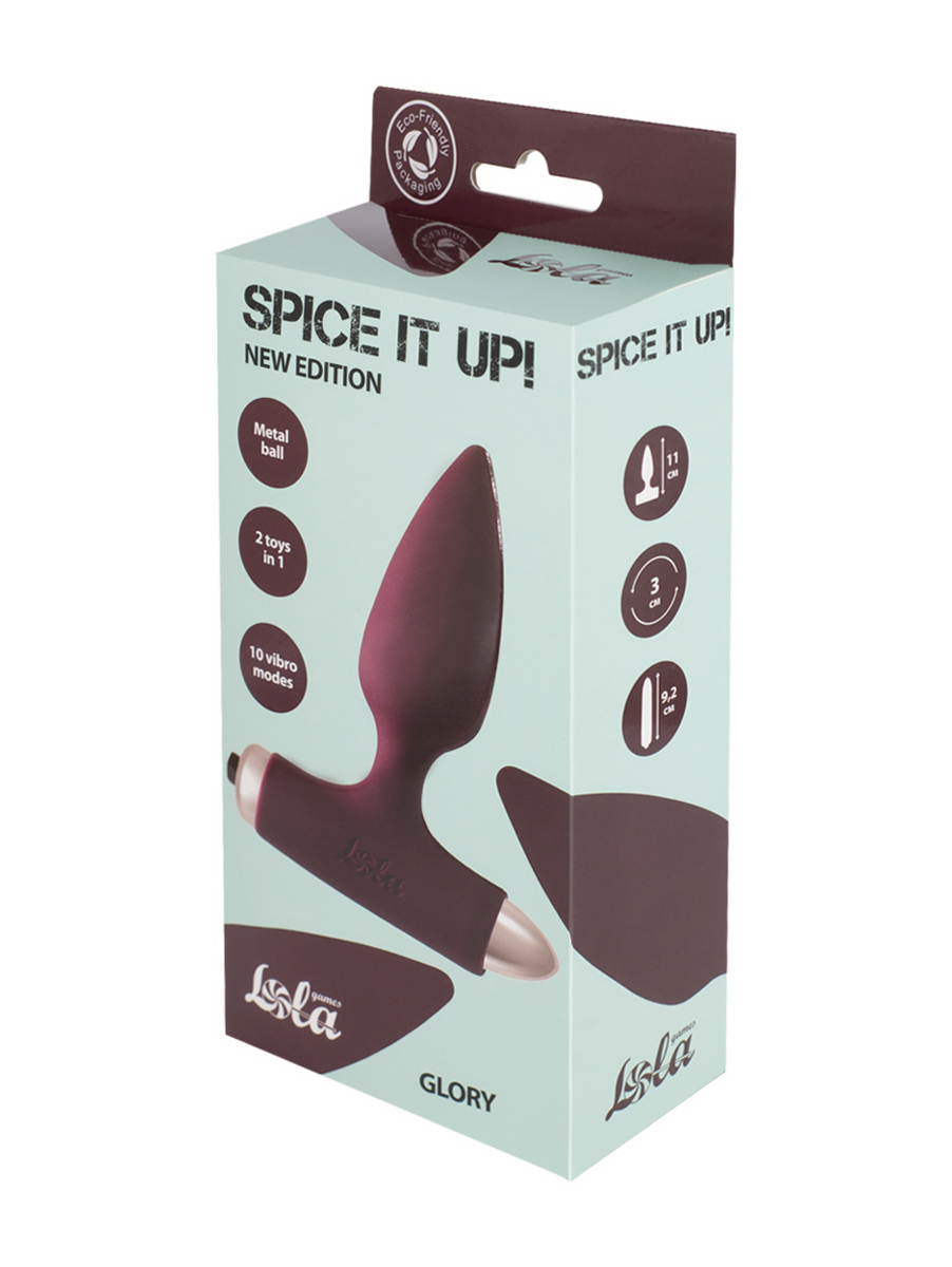 Vibrating Anal Plug Spice it up New Edition Glory Wine red