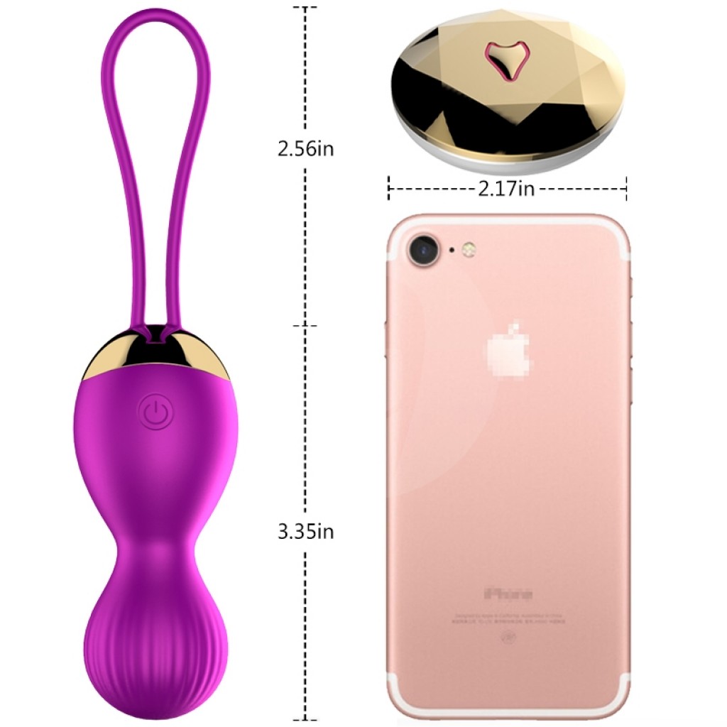 FOXSHOW Kelly - vibrating balls - Purple - Image 2