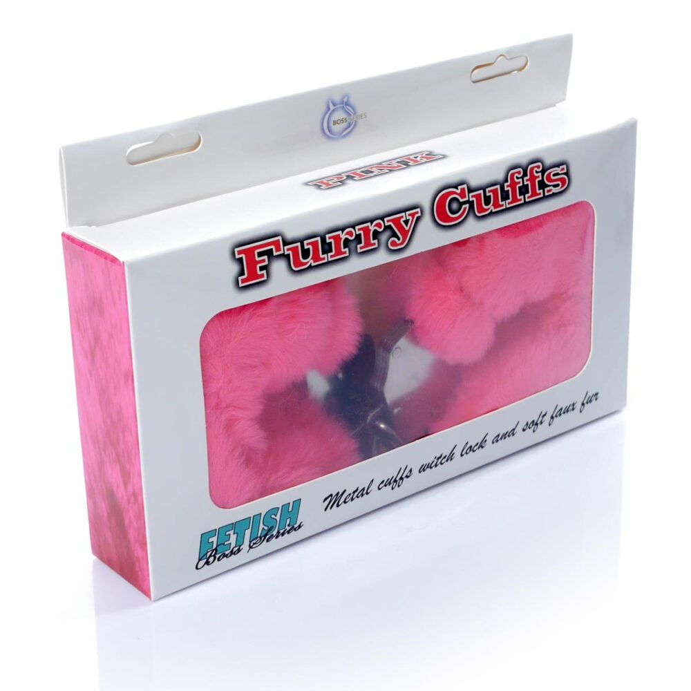 Handcuffs Fetish Boss Series - Furry Cuffs - Pink