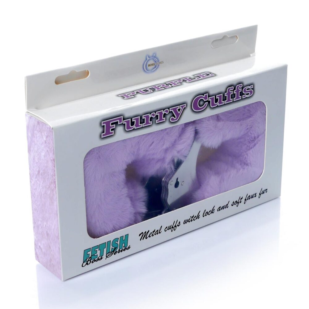 Handcuffs Fetish Boss Series - Furry Cuffs - Purple