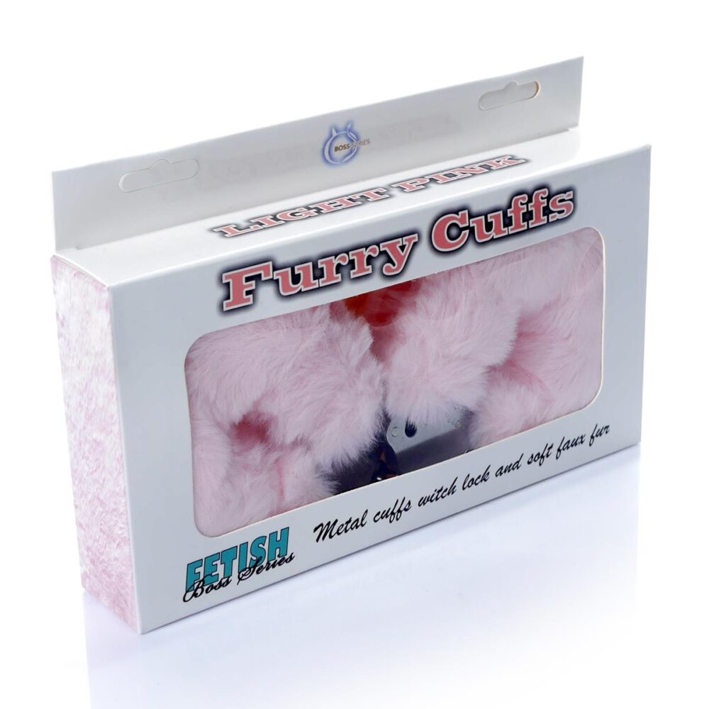 Handcuffs Fetish Boss Series - Furry Cuffs - Light Pink