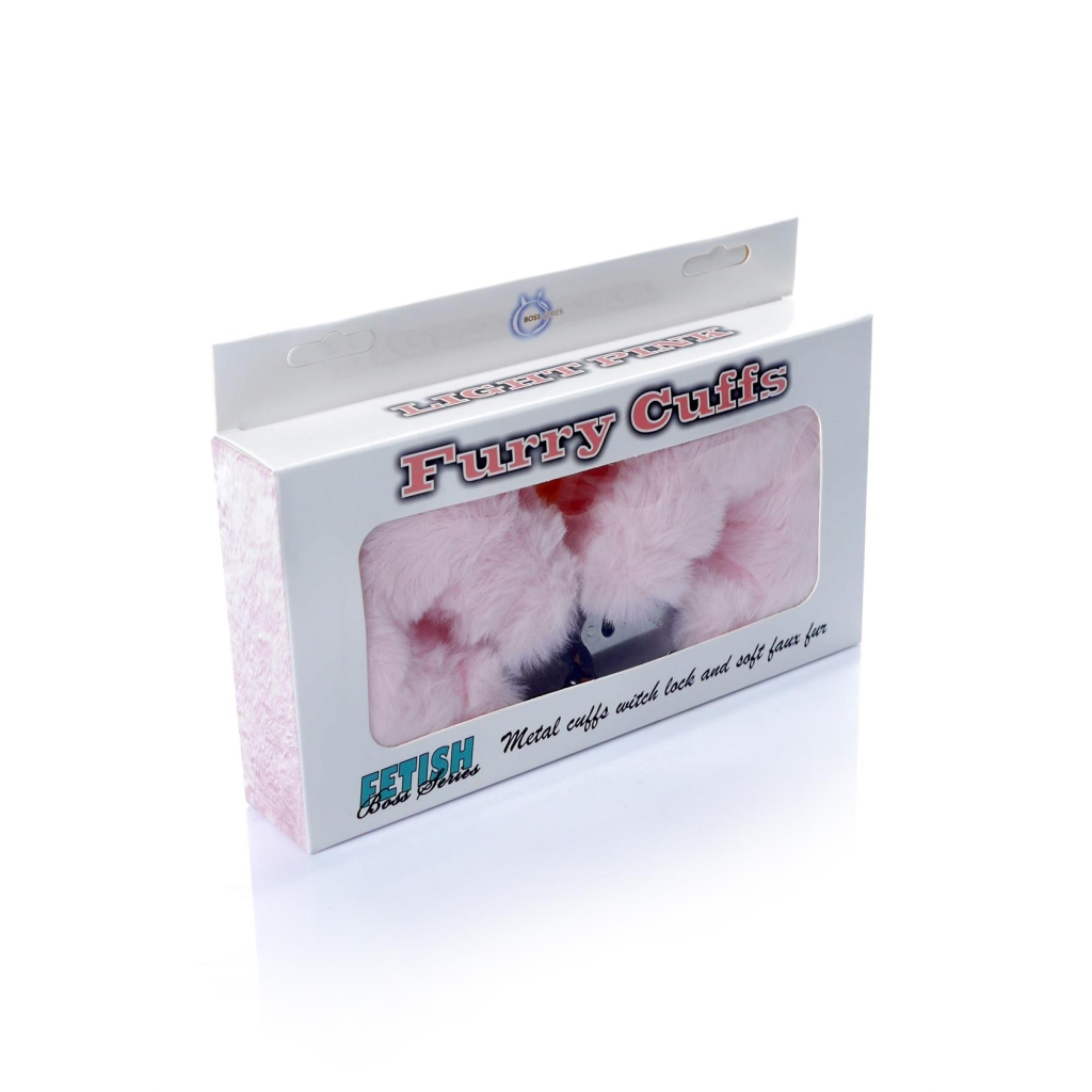 Handcuffs Fetish Boss Series - Furry Cuffs - Light Pink