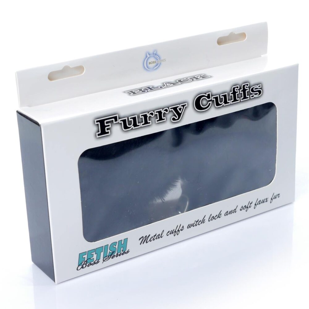 Handcuffs Fetish Boss Series - Furry Cuffs - Black