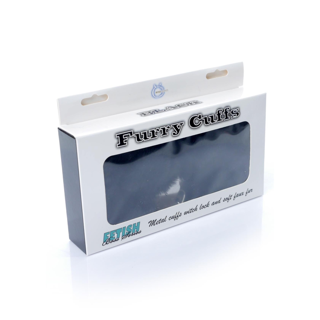Handcuffs Fetish Boss Series - Furry Cuffs - Black