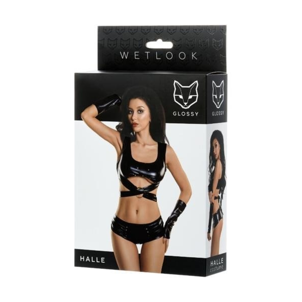 Glossy - Sexy set of 3 HALLE - black - XL