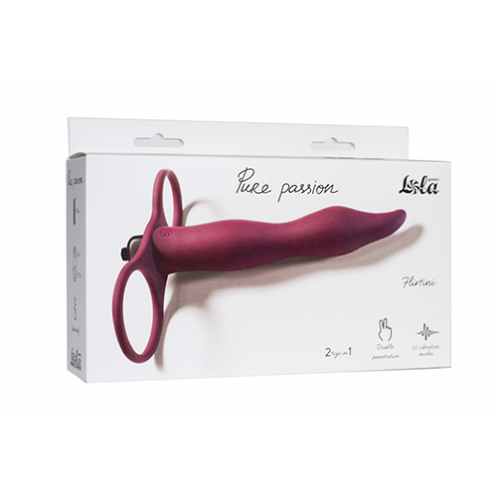 Strap-on Pure Passion Flirtini Wine red