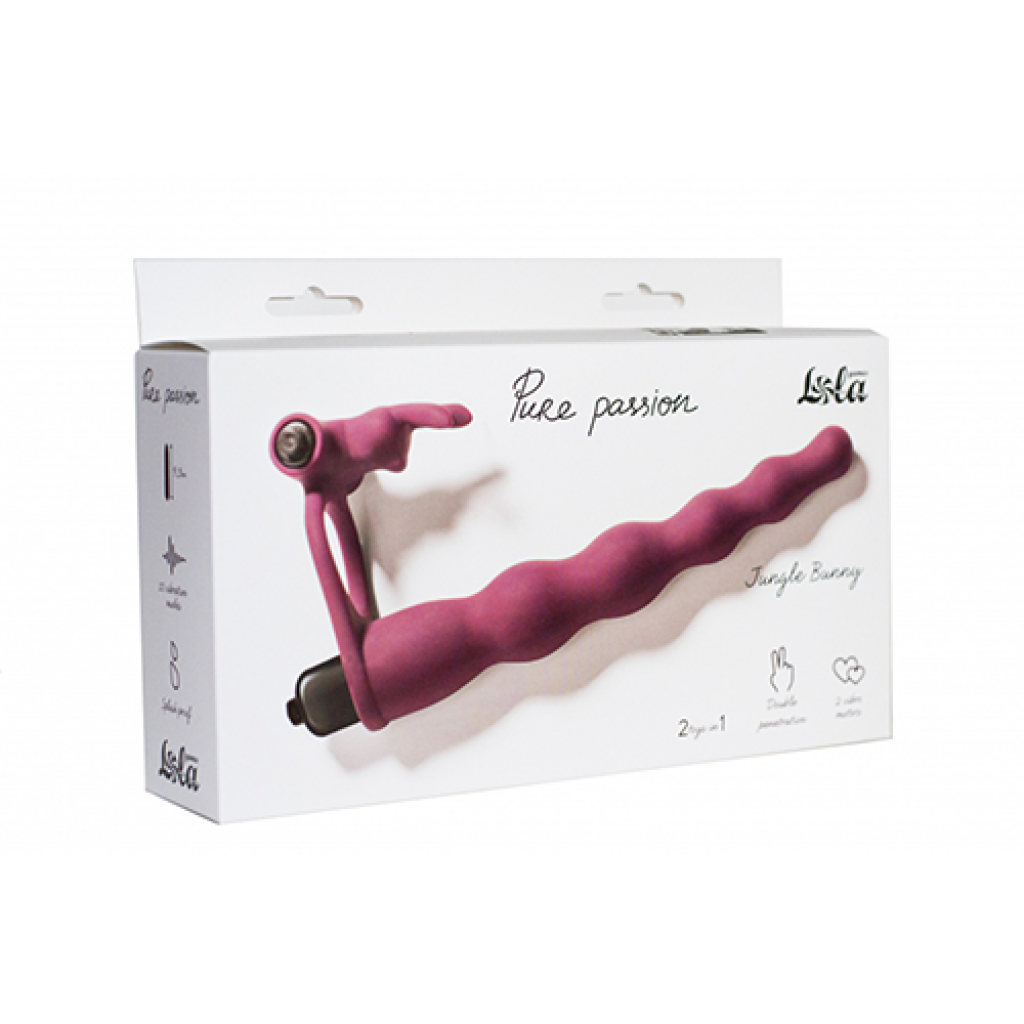 Strap-on Pure Passion Jungle Bunny Wine red