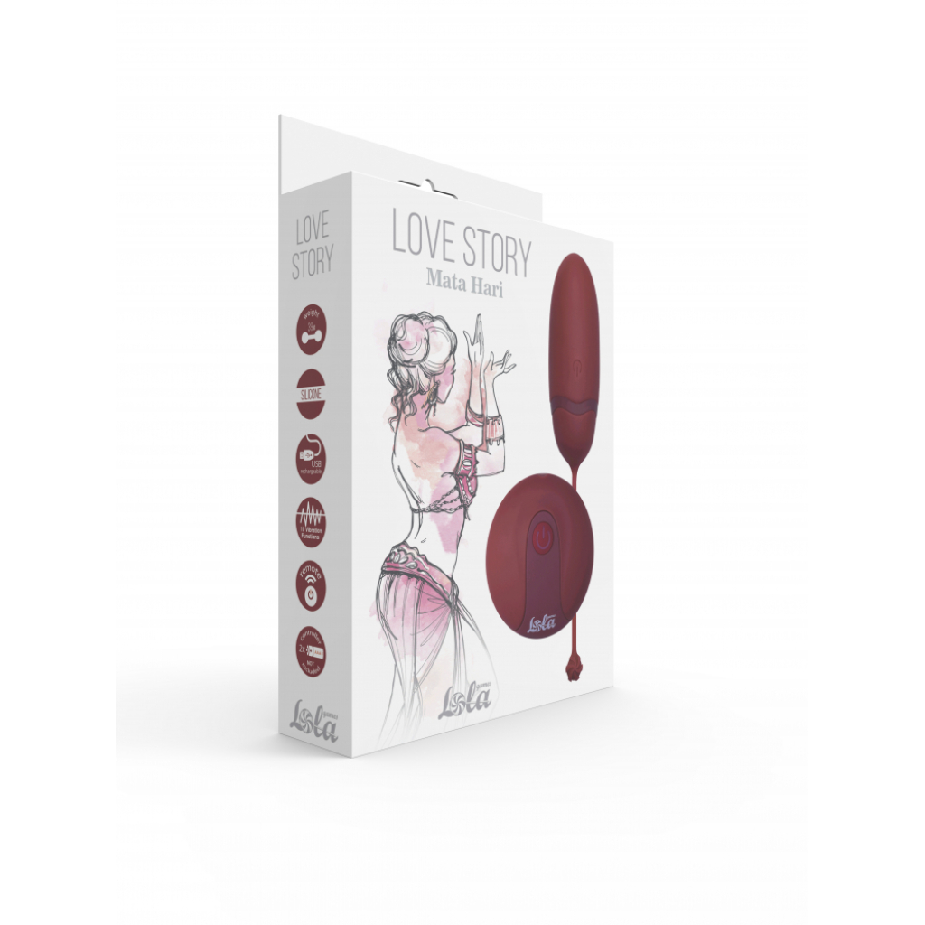 Egg with Remote Control Love Story Mata Hari Wine Red