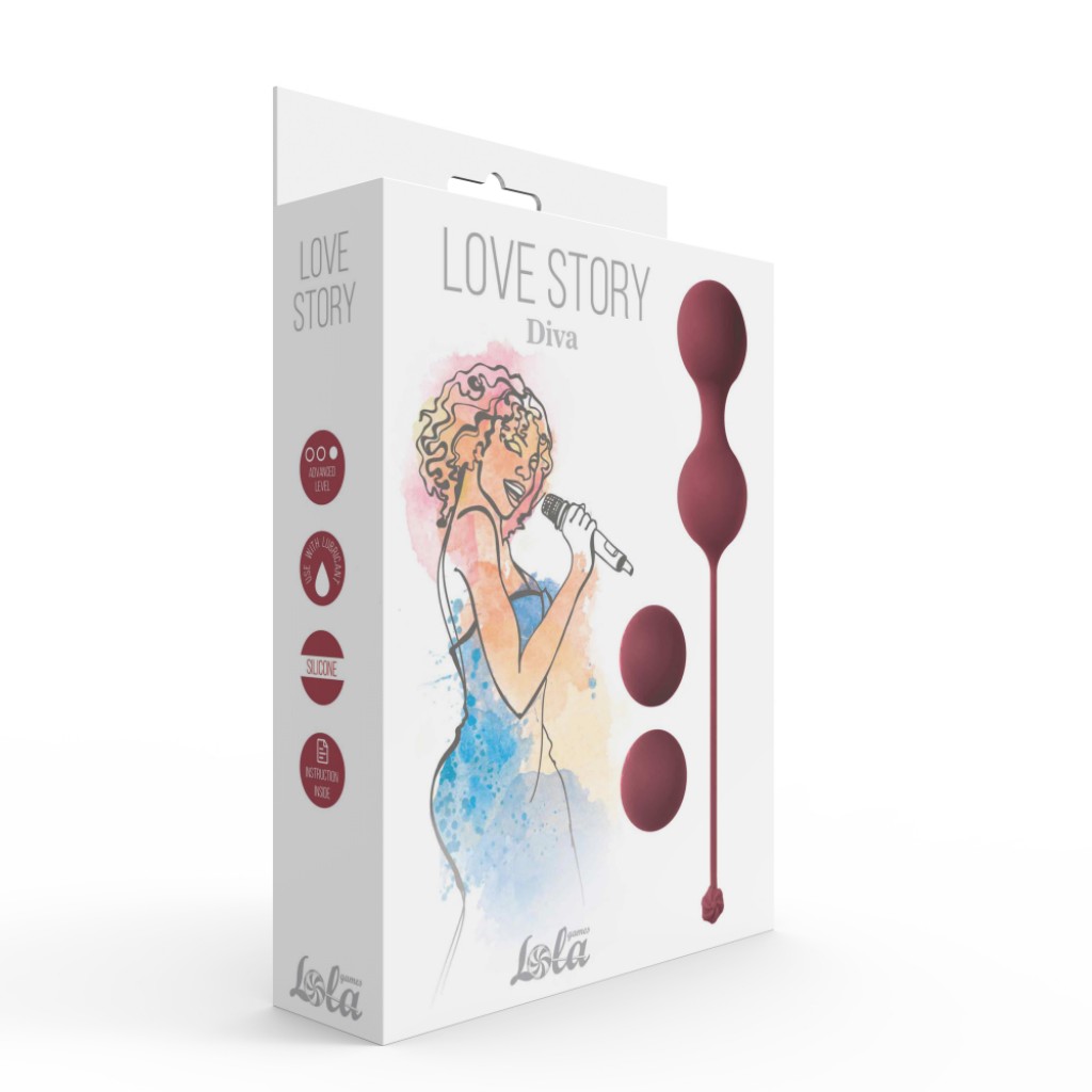 Vaginal balls set Love Story Diva Wine Red - Image 4
