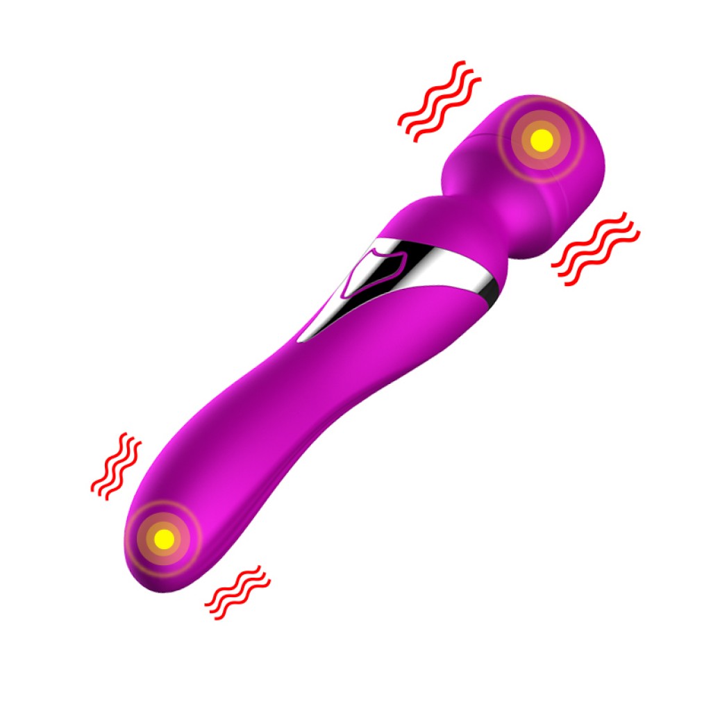 Stimulator-Silicone Dual Massager USB 7+7 Function Purple - Image 3