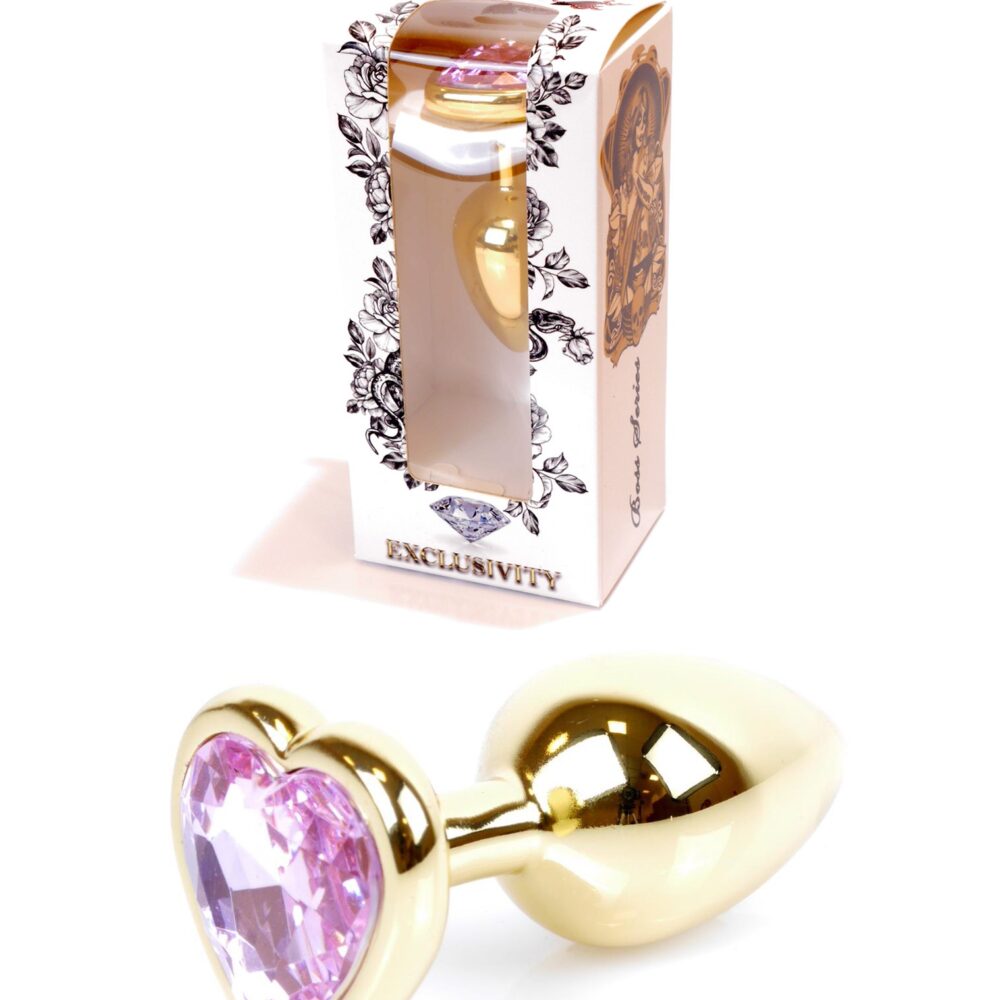 Plug-Jawellery Gold Heart PLUG- Rose