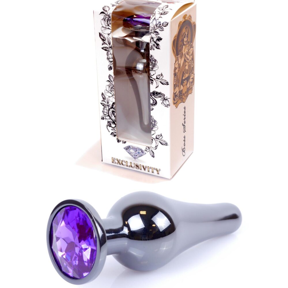 Plug-Jawellery Dark Silver BUTT PLUG- Purple