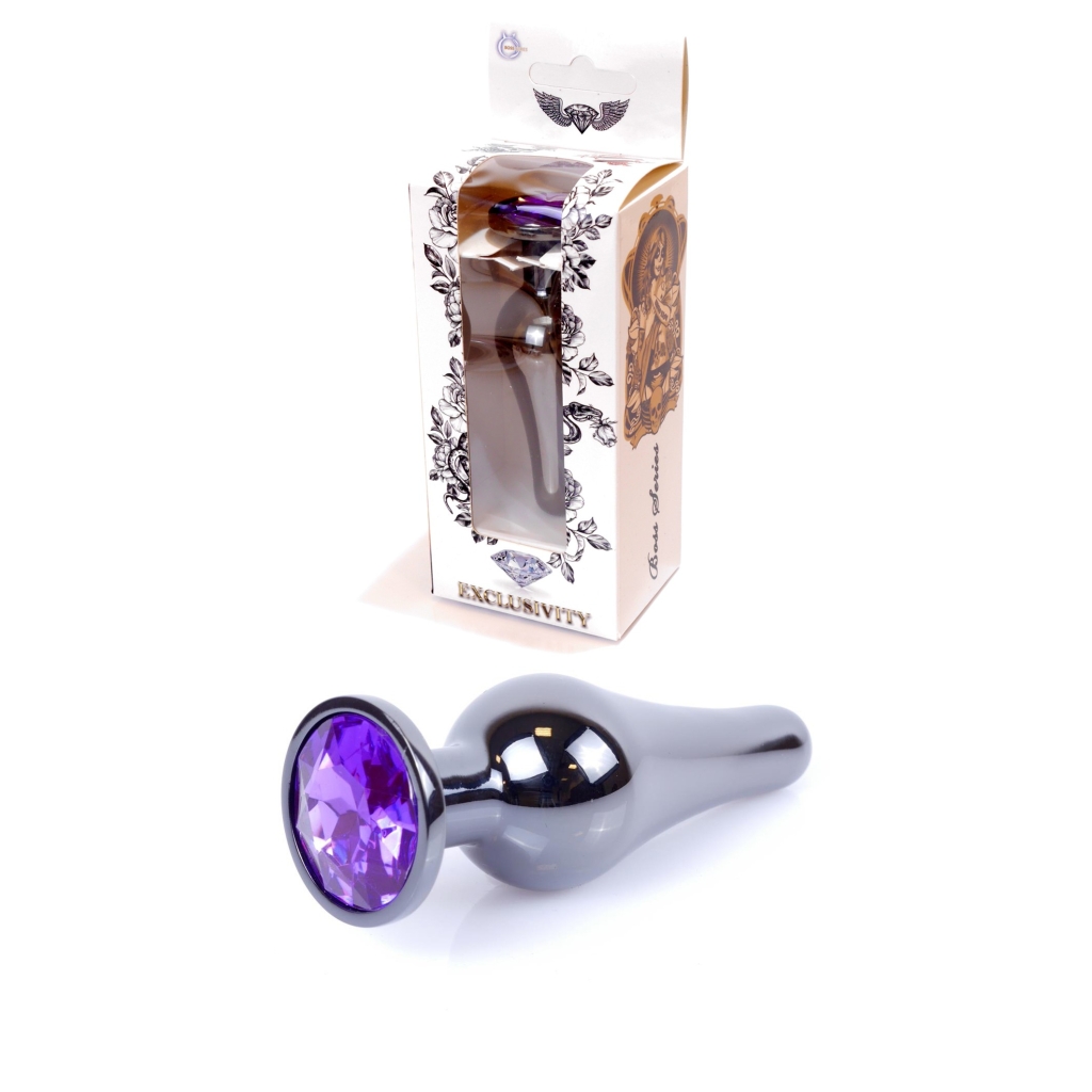 Plug-Jawellery Dark Silver BUTT PLUG- Purple