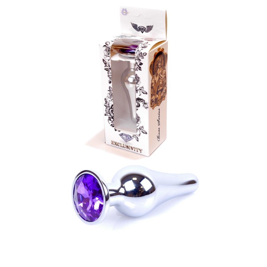 Plug-Jawellery Silver BUTT PLUG- Purple