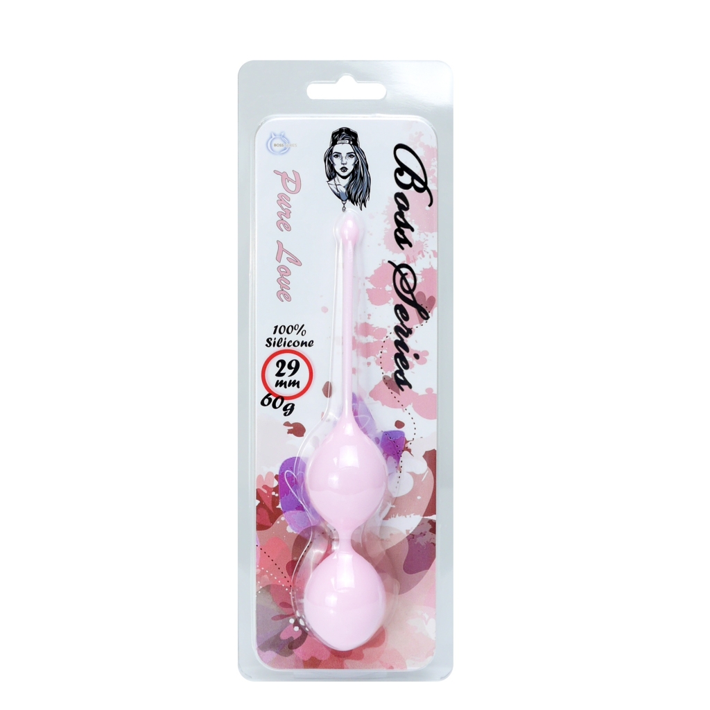 Silicone Kegel Balls 29mm 60g Light Pink - Boss Series