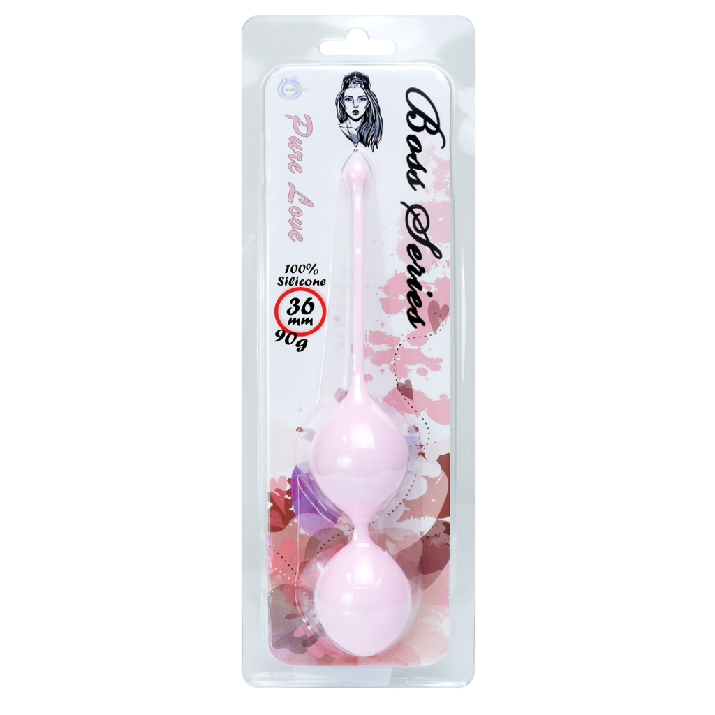 Silicone Kegel Balls 36mm 90g Light Pink - Boss Series