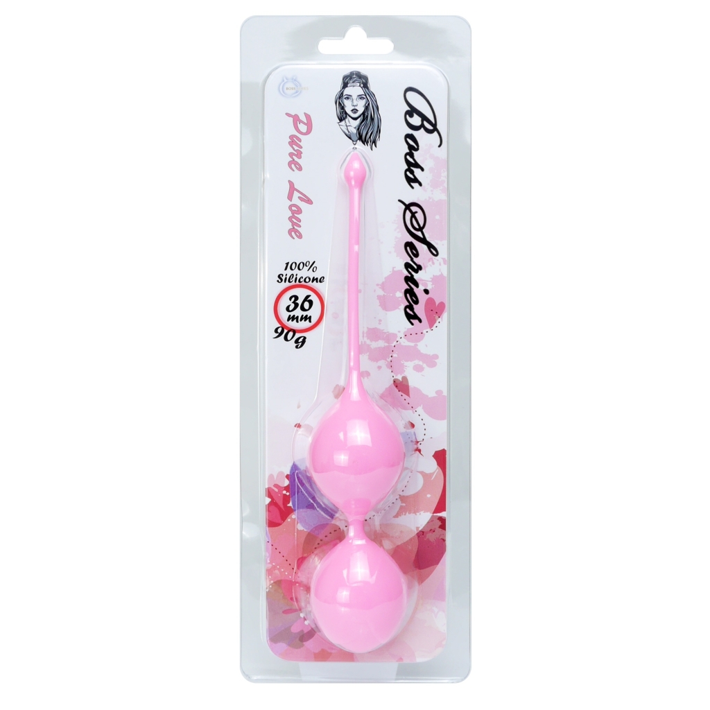 Silicone Kegel Balls 36mm 90g Pink - Boss Series