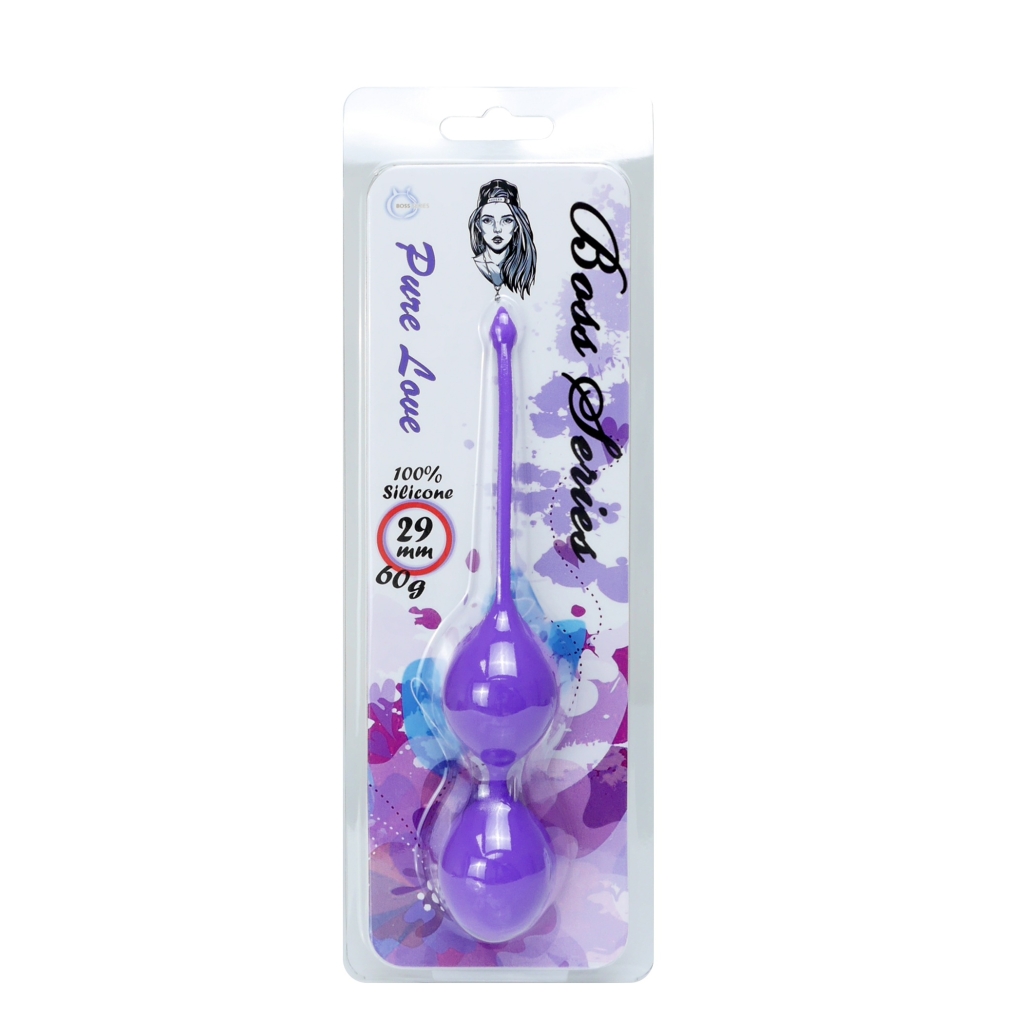 Silicone Kegel Balls 36mm 90g Purple - Boss Series