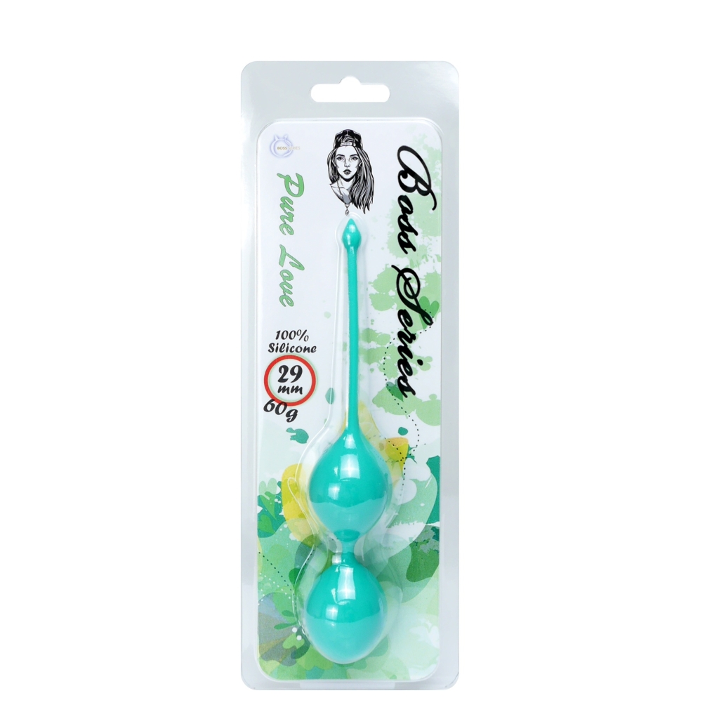 Silicone Kegel Balls 29mm 60g Green - Boss Series