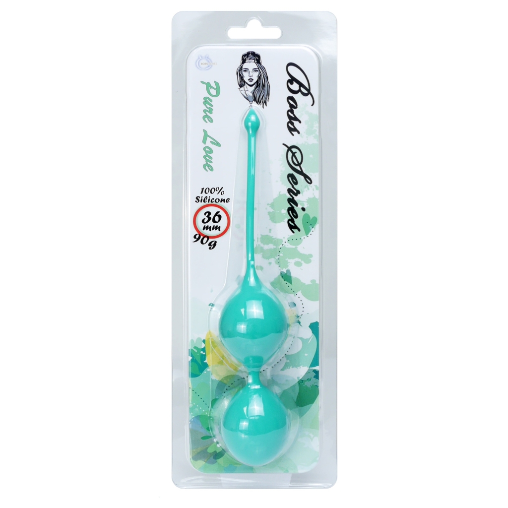 Silicone Kegel Balls 36mm 90g Green - Boss Series