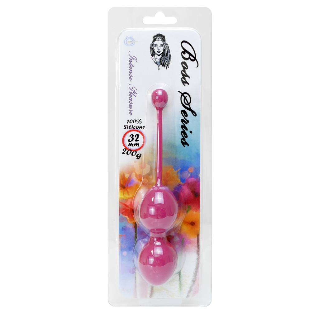Silicone Kegel Balls 32mm 200g Dark Pink - Boss Series