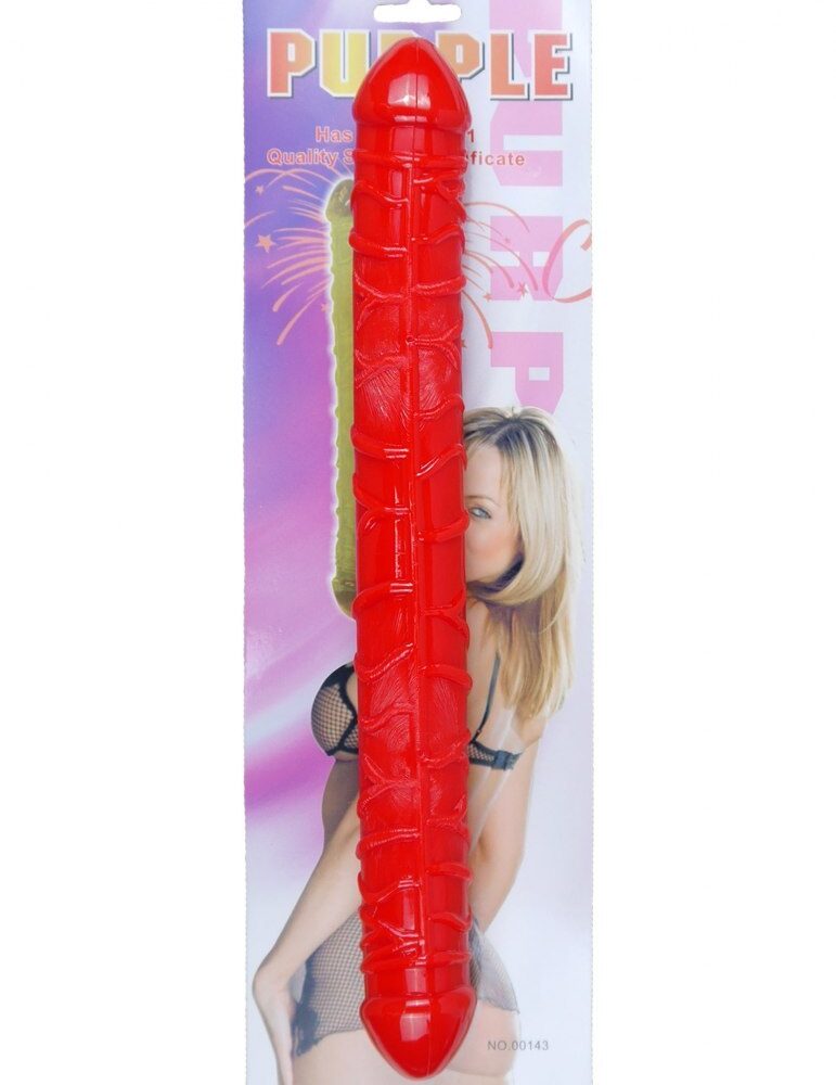 Dildo-Flexible Double Dong - Red