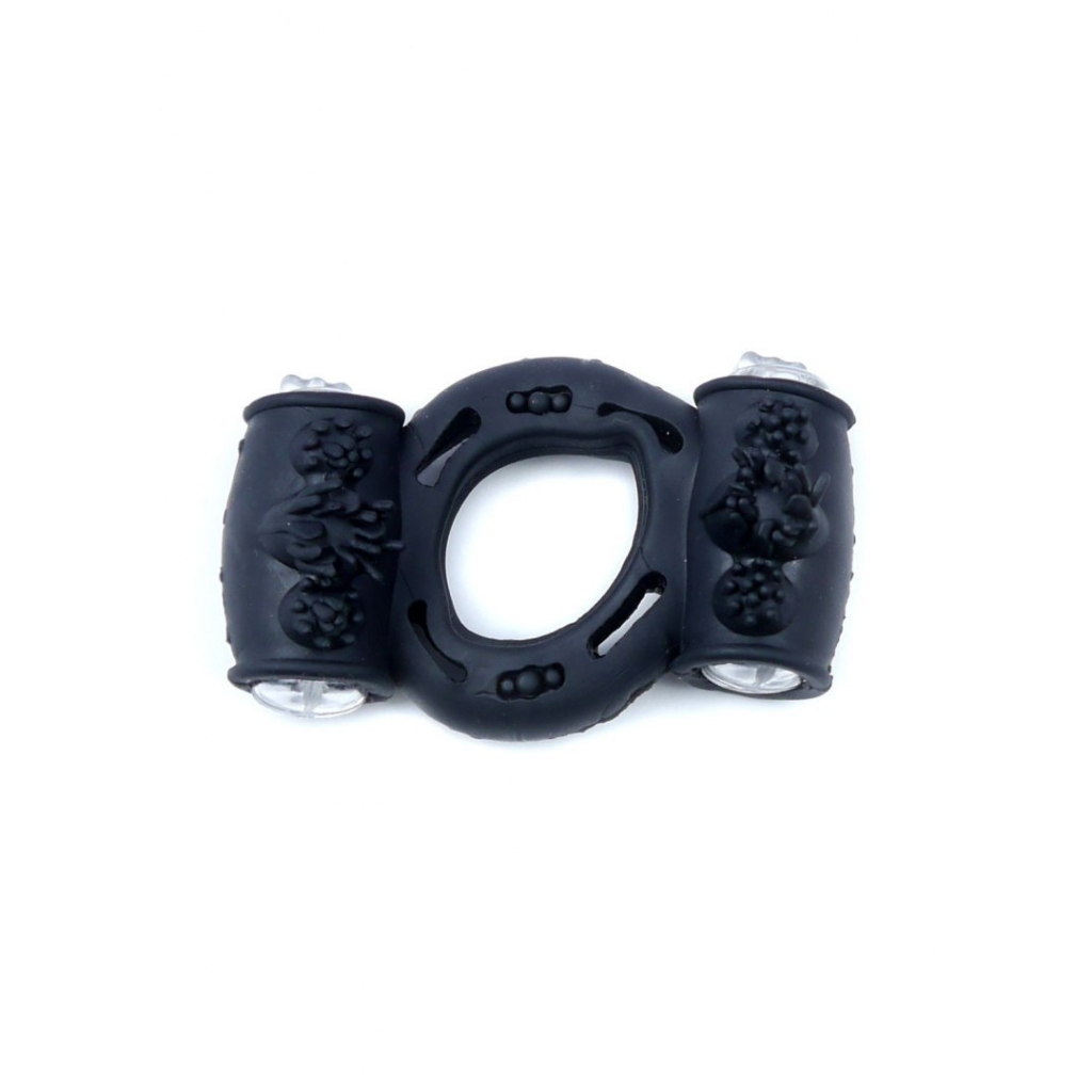Pierścień-Vibrating CockRing Double Black