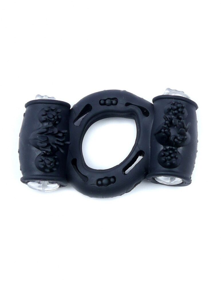 Pierścień-Vibrating CockRing Double Black