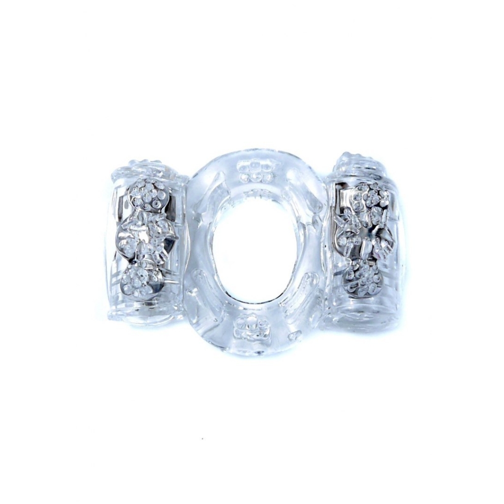 Pierścień-Vibrating CockRing Double Clear
