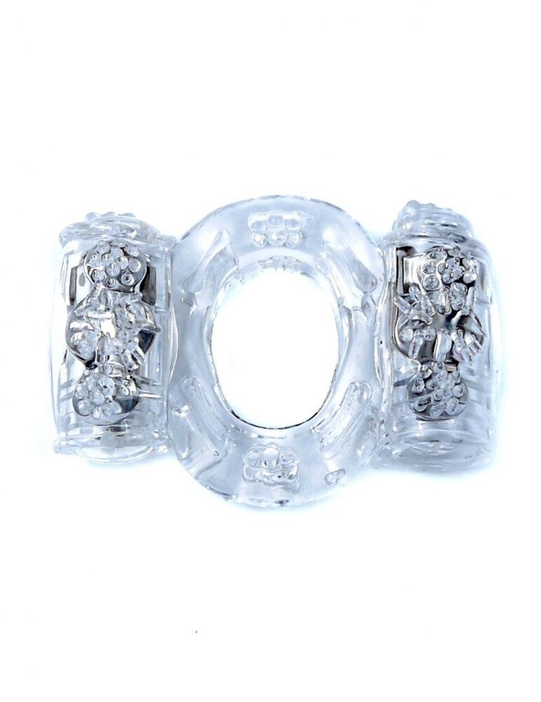 Pierścień-Vibrating CockRing Double Clear