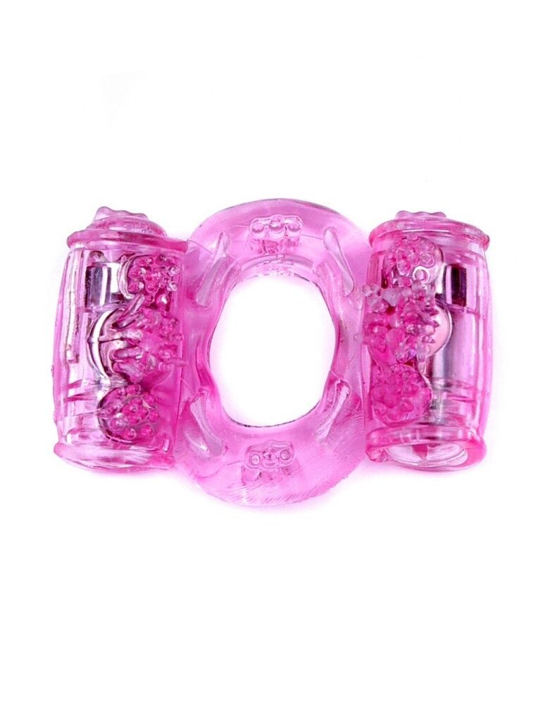 Pierścień-Vibrating CockRing Double Pink