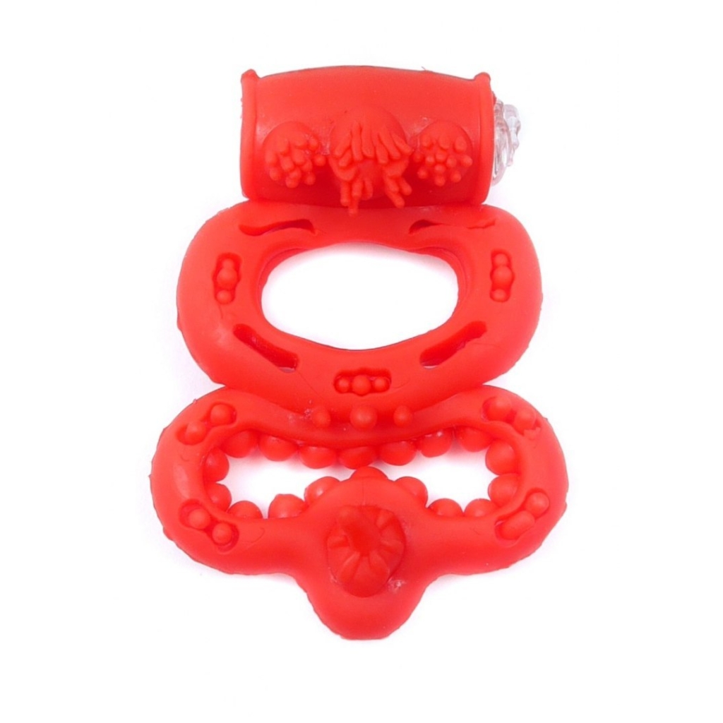 Pierścień-Vibrating CockRing Red