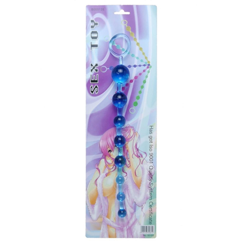 Plug/kulki-Jelly Anal 10 Beads Blue
