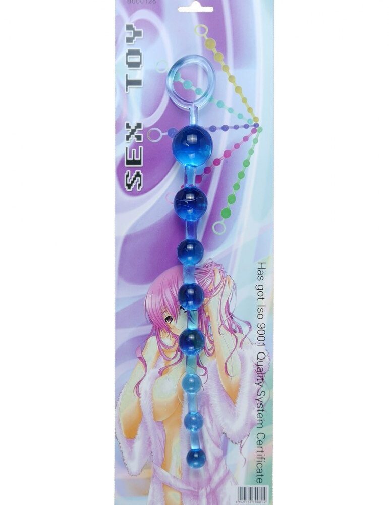Plug/kulki-Jelly Anal 10 Beads Blue
