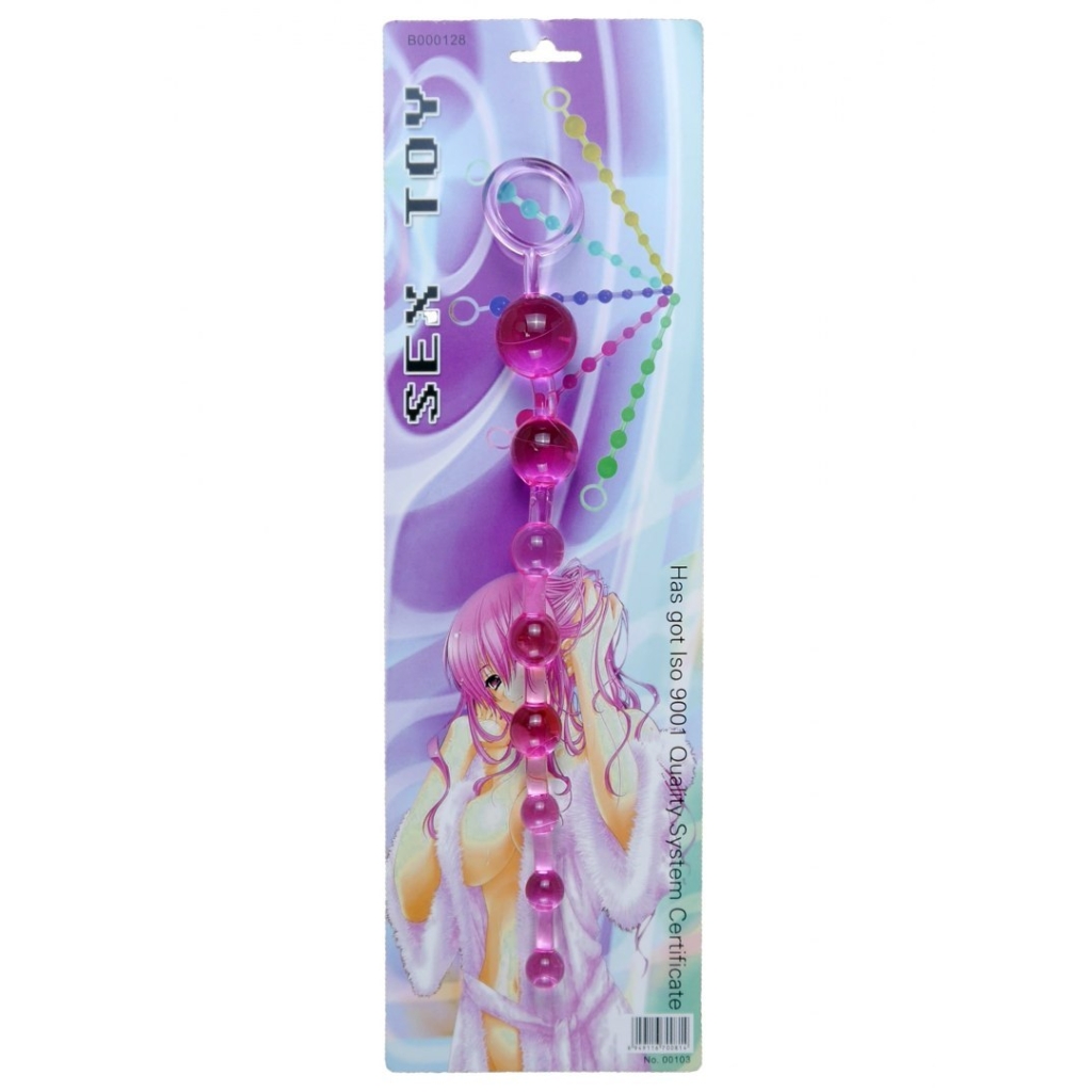 Plug/kulki-Jelly Anal 10 Beads Pink