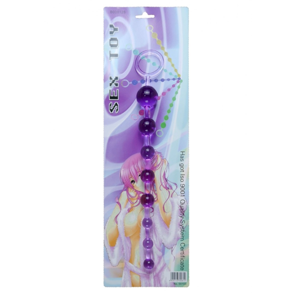 Plug/kulki-Jelly Anal 10 Beads Purple
