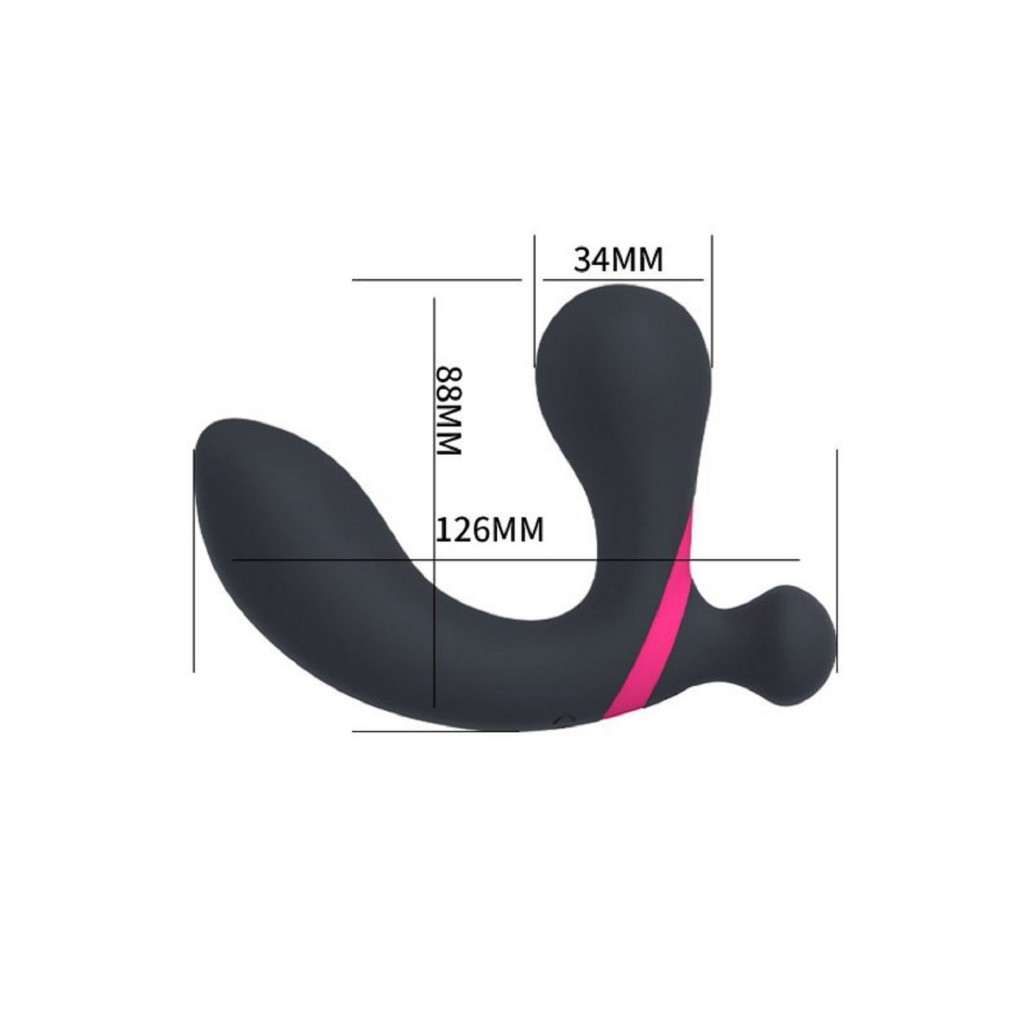 Stimulator-Prostate Massager Dual Vibrator USB 10 Function / Remote Control - Image 3